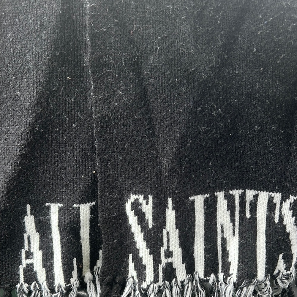 AllSaints Black and White Scarf